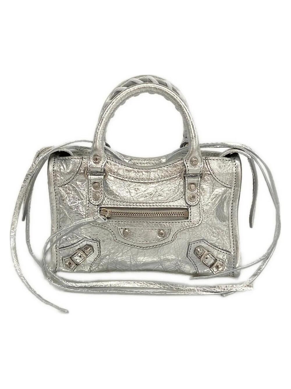 Balenciaga Le City Nano Silver Leather #358629B24B
